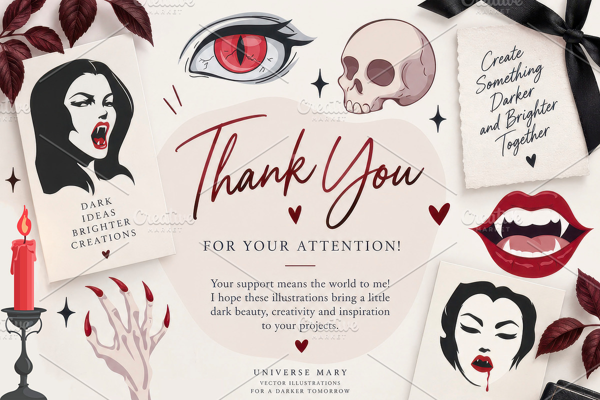 Vampire Night Vector set, a Seasonal Illustration by Universe Mary (Photo 5 of 5)