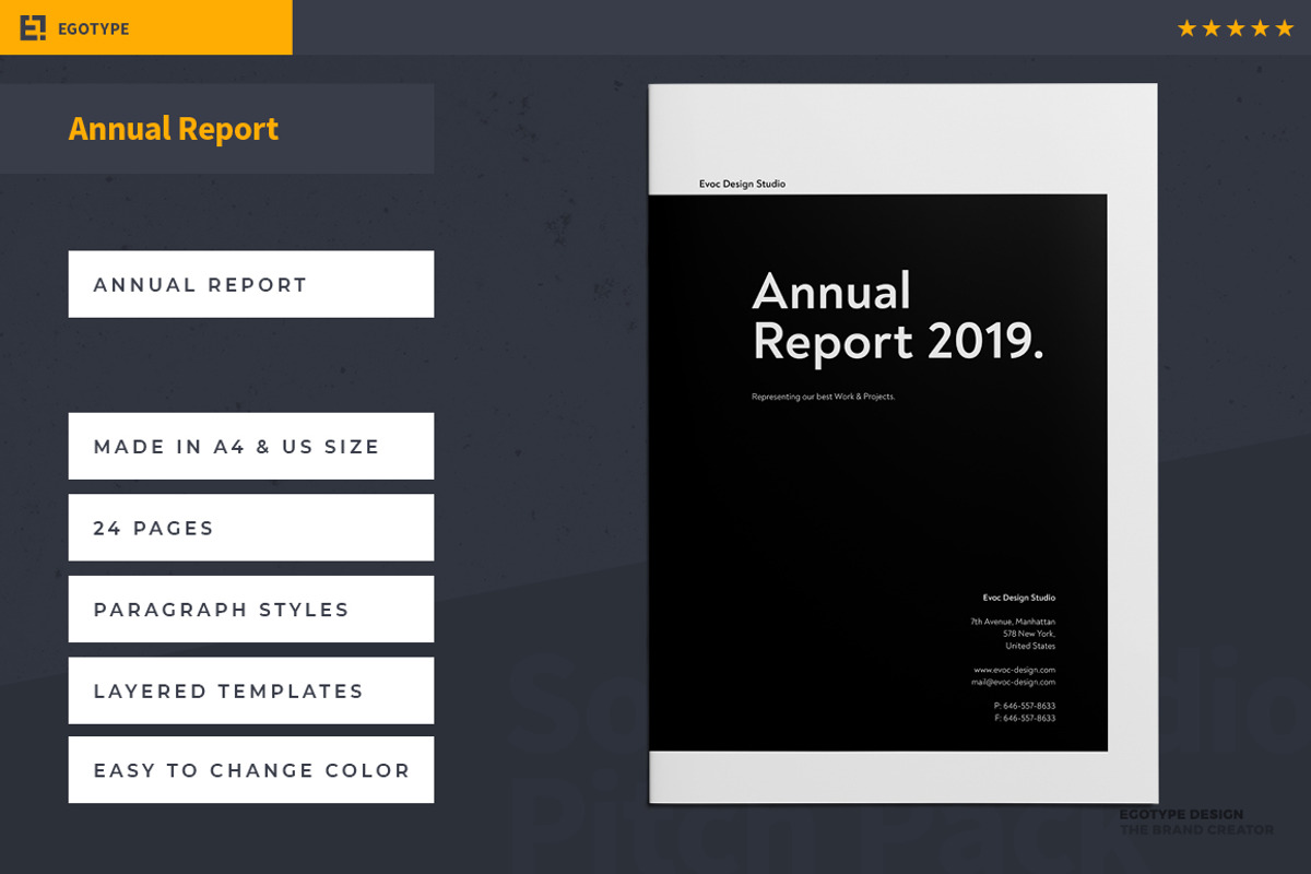 Egotype Annual Report, a Brochure Template by Egotype (Photo 1 of 15)