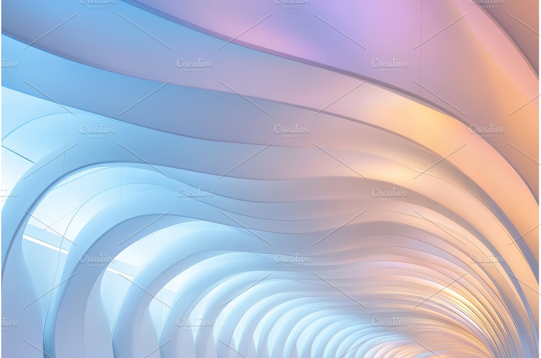 Abstract Curved Architecture with, an Abstract Photo by Lermont51