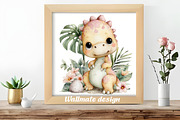 Dinosaurs watercolor clipart, an Illustration by DreamCafeArt (Thumbnail 5 of 7)