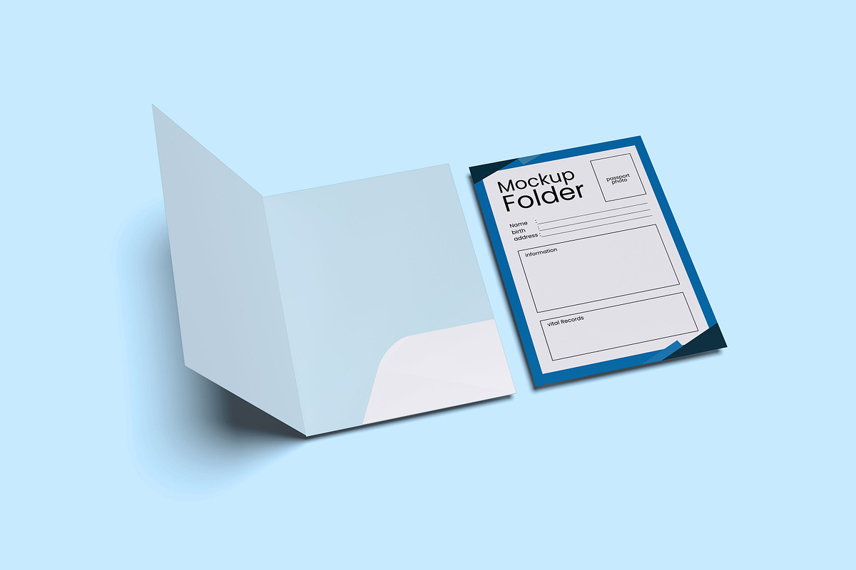 A4 Folder & Paper Mock-Up, an Advertising Mockup by xavier_studio (Photo 5 of 5)