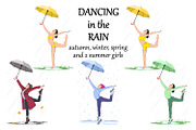 Girl Dancing in the Rain, a Person Illustration by Yurals Art (Thumbnail 2 of 7)