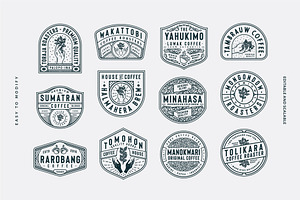 12 Coffee Logo And Badge Templates