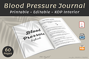 Blood Pressure Tracker, Log Book KDP, a Print Template by POC Digital (Thumbnail 1 of 4)