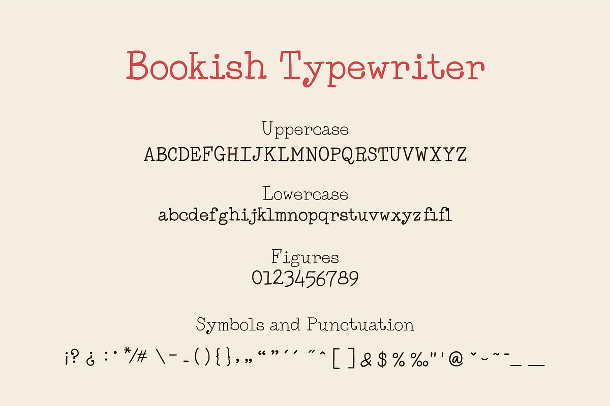 Bookish Typewriter Handwritten Font, a Font by Bloomline Studio (Photo 4 of 6)