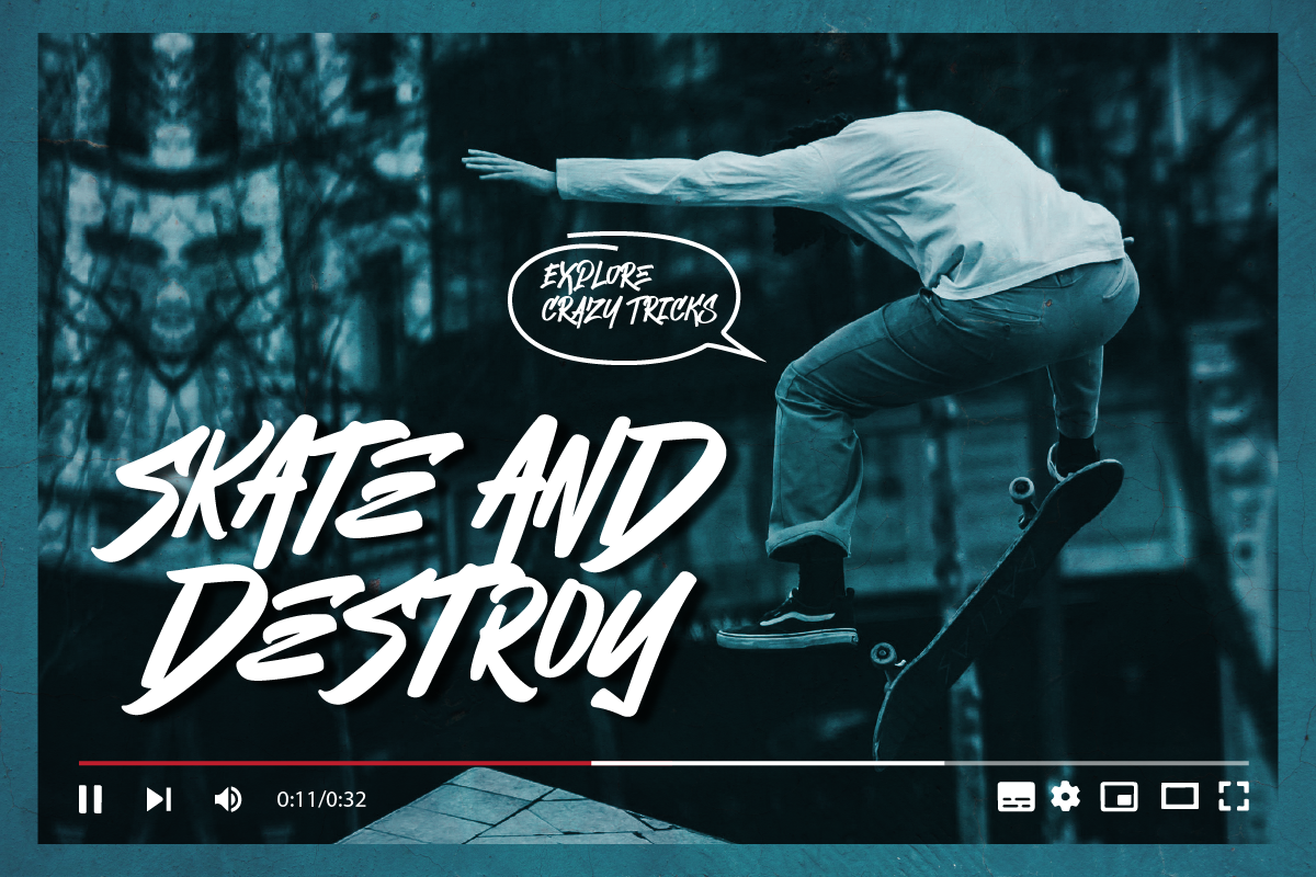 Thrashlane Bold Street Brush Font, a Font by Ronny Studio (Photo 8 of 9)