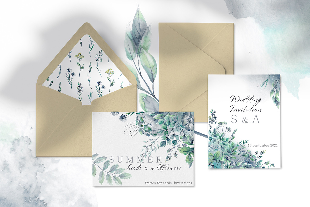 Watercolor herbs collection, an Illustration by Molly art (Photo 3 of 13)