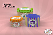 Round Gift Boxes Packaging Mockup, a Product Mockup by INCDesign (Thumbnail 5 of 7)
