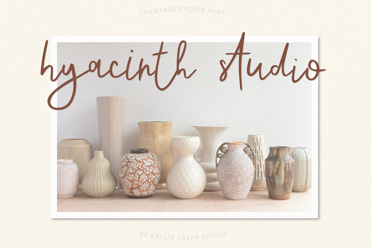 Champagne Flute Calligraphy Font, a Script Font by Kellie Jayne Studio (Photo 3 of 10)