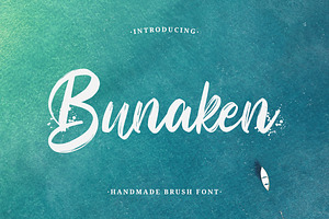 Bunaken - Handmade Brush Font, a Script Font by Typefactoryco