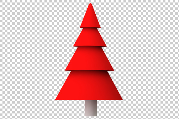 Christmas Tree 3D Render Png