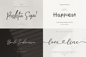 25 Modern Handwriting Font Bundle