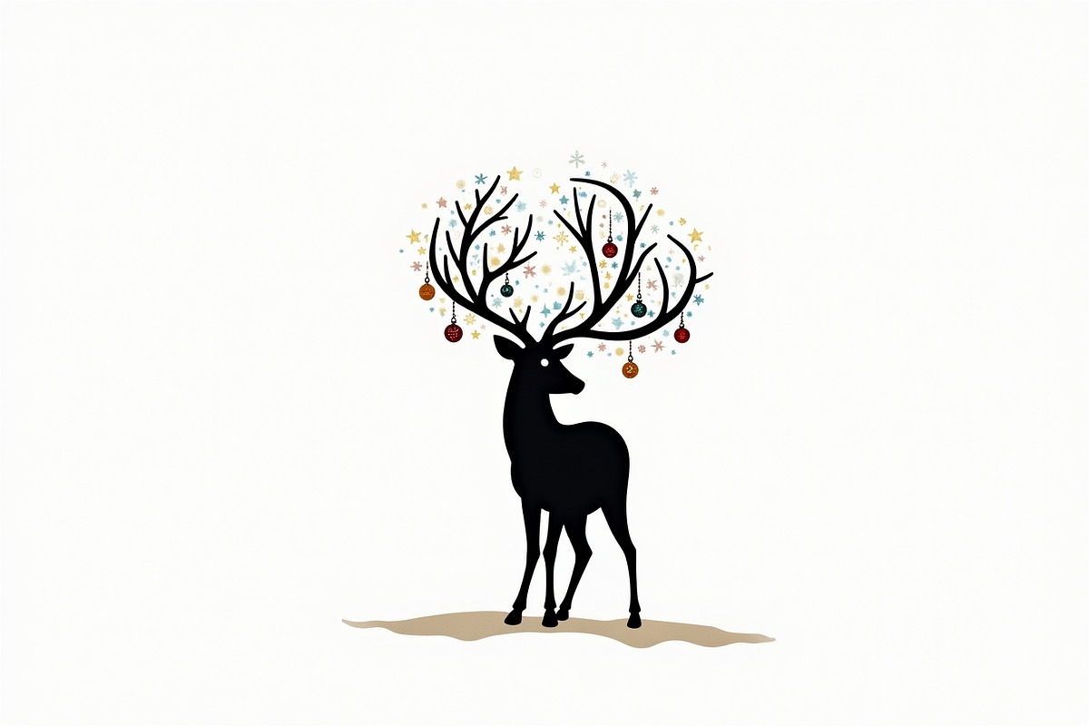 Rustic Deer Silhouette Bundle, an Illustration by Gfx_Store (Photo 5 of 7)