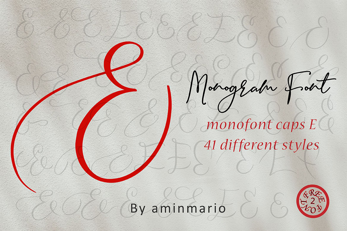 MONOGRAM E | Monofont caps E preview 7