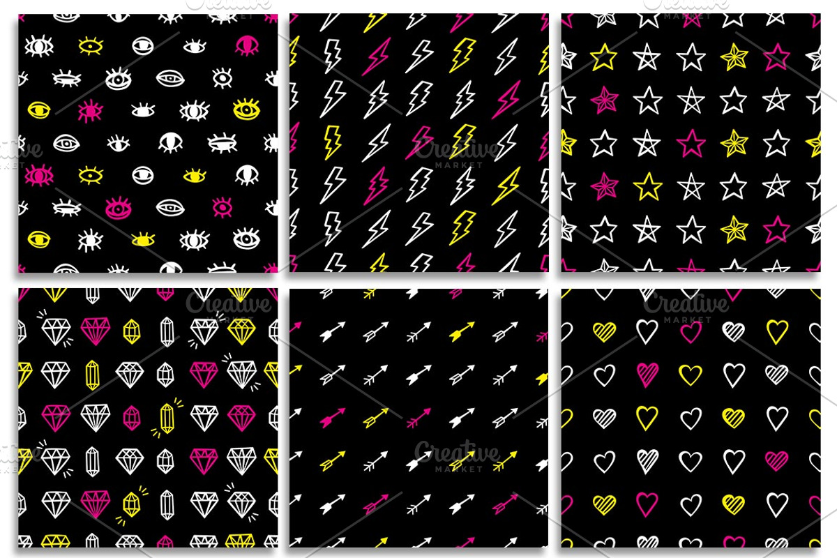 48 Hand Drawn Seamless Patterns Set, a Pattern Graphic by Stockaholic (Photo 5 of 9)