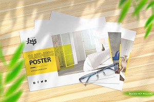 3 Landscape Posters Mockup