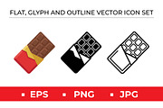 Chocolate Bar Icon Set Vector, an Outline Icon by Artonix (Thumbnail 1 of 2)