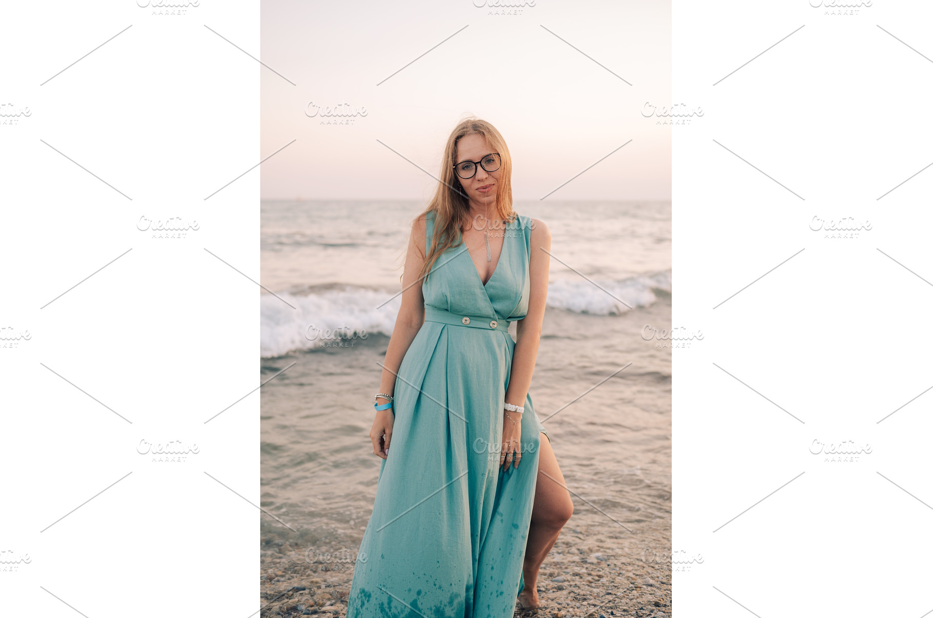 Woman in Flowing Dress on Seaside, a Person Photo by Jan Jack Russo Media