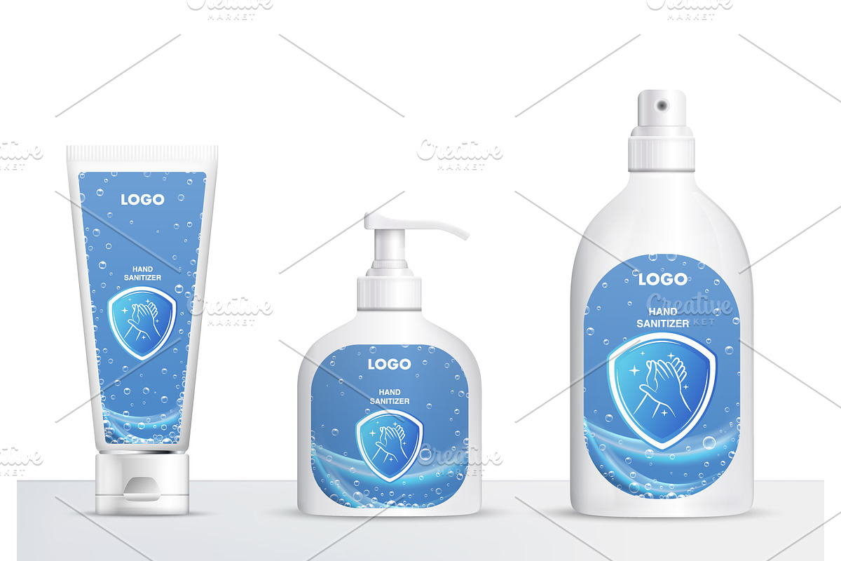 Hand sanitizer product packaging, a Healthcare Illustration by Yayasya