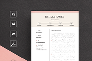 Pinky Resume Template / CV template, a Resume Template by MH Design Template (Thumbnail 4 of 4)