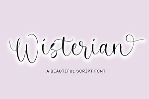 Wisterian Beautiful Script, a Script Font by Balpirick Studio