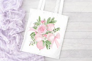 Watercolor Pink Christmas Clipart, a Seasonal Illustration by Canvas Craft (Thumbnail 8 of 10)