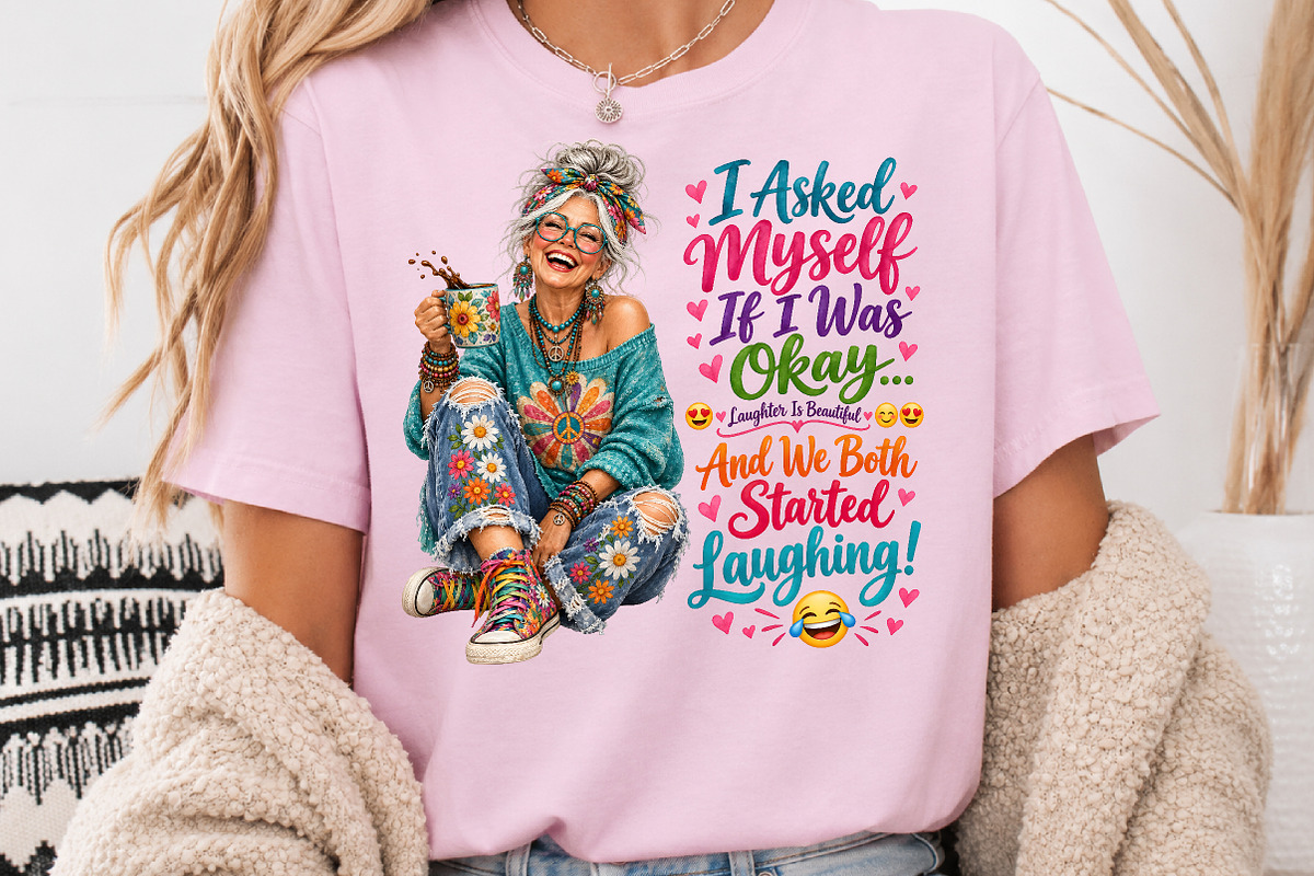 Funny Inspirational Boho Woman PNG, a Person Illustration by Rose Art (Photo 3 of 4)