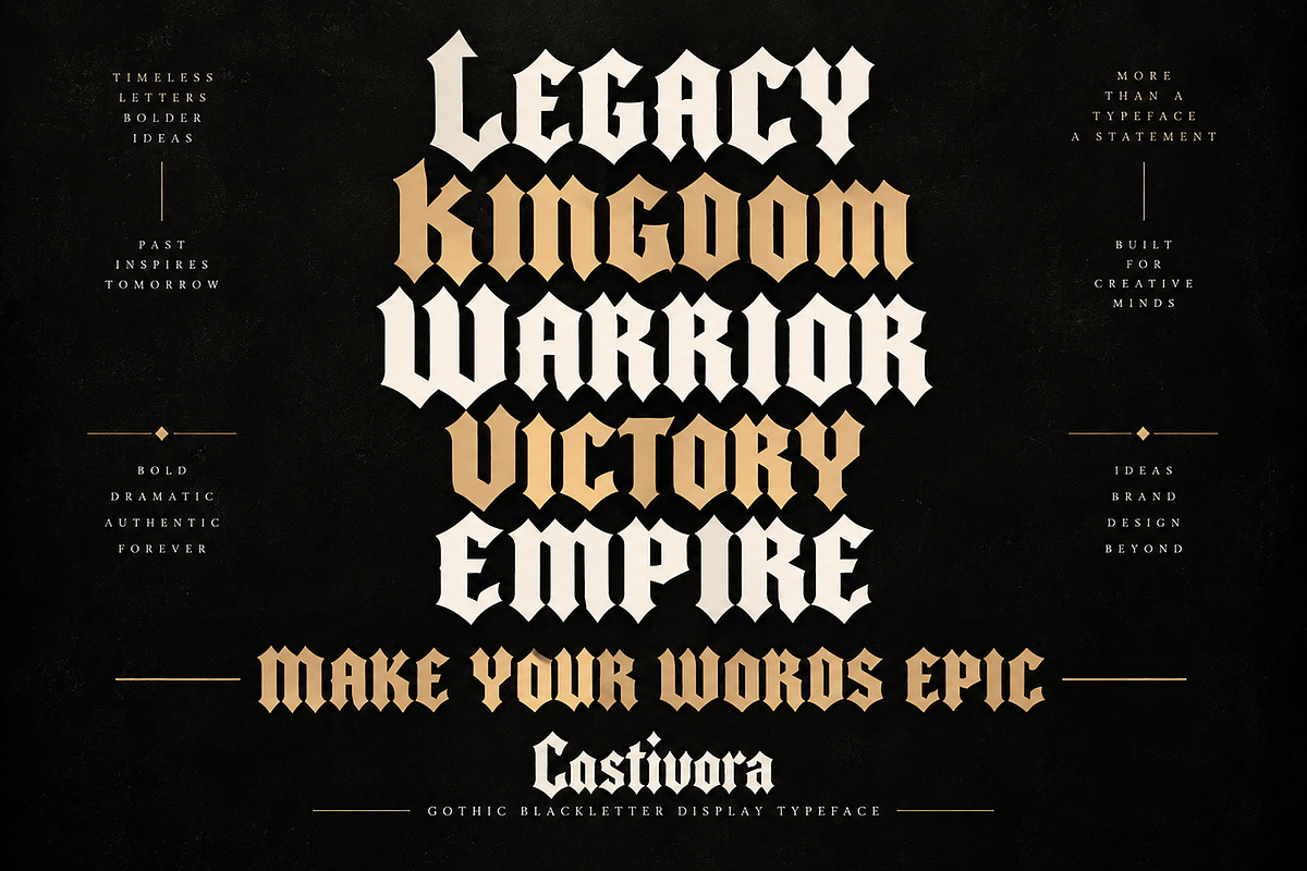 Castivora, a Blackletter Font by Wow Magic (Photo 2 of 4)