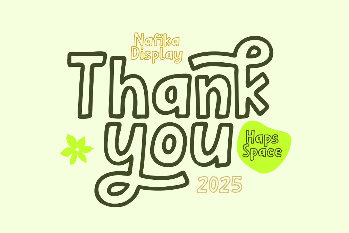 Nafika Display Hand-Drawn Font, a Font by Haps Space (Photo 8 of 8)