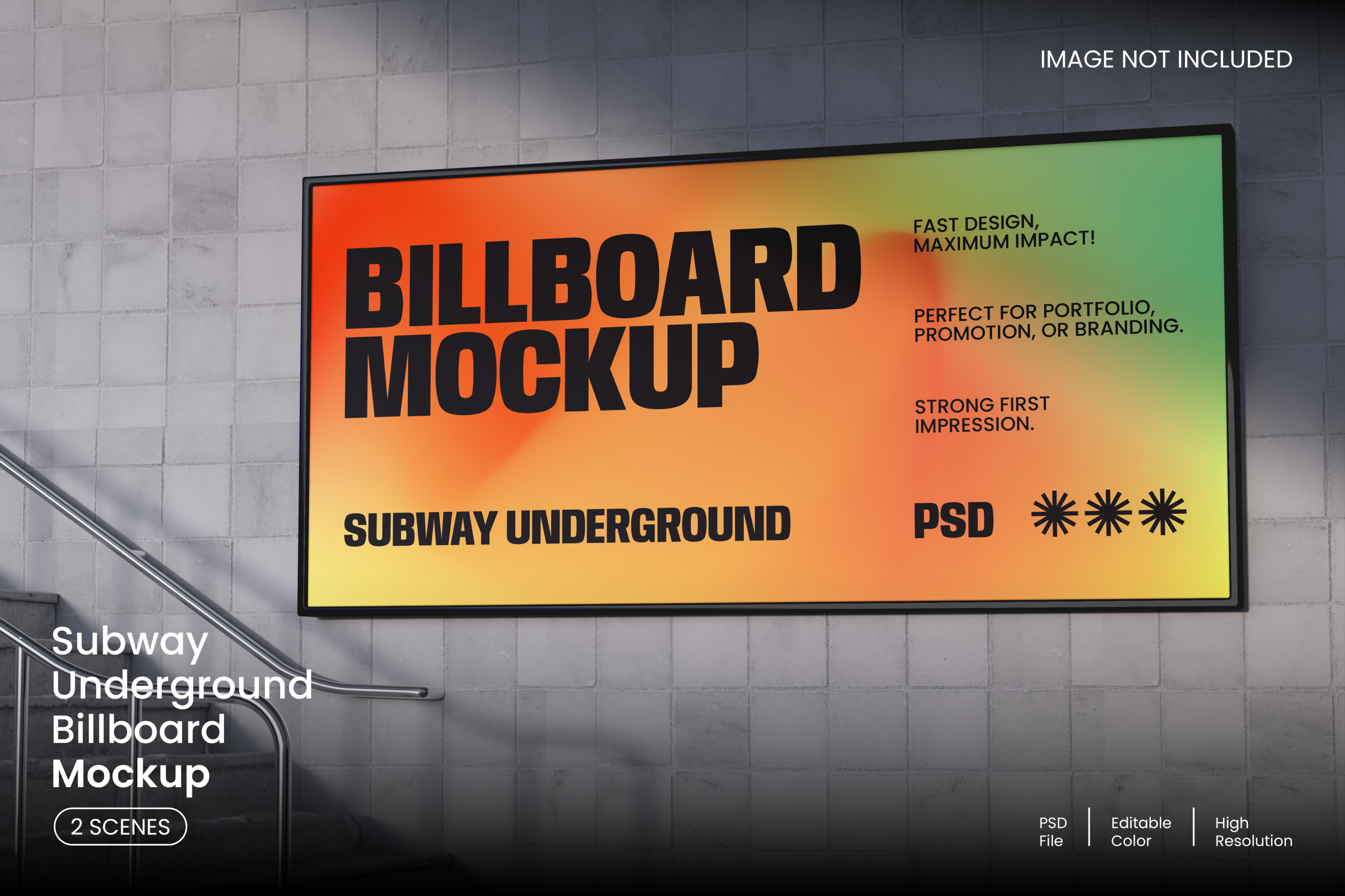 Subway Billboard Mockup, an Advertising Mockup by Unerispace