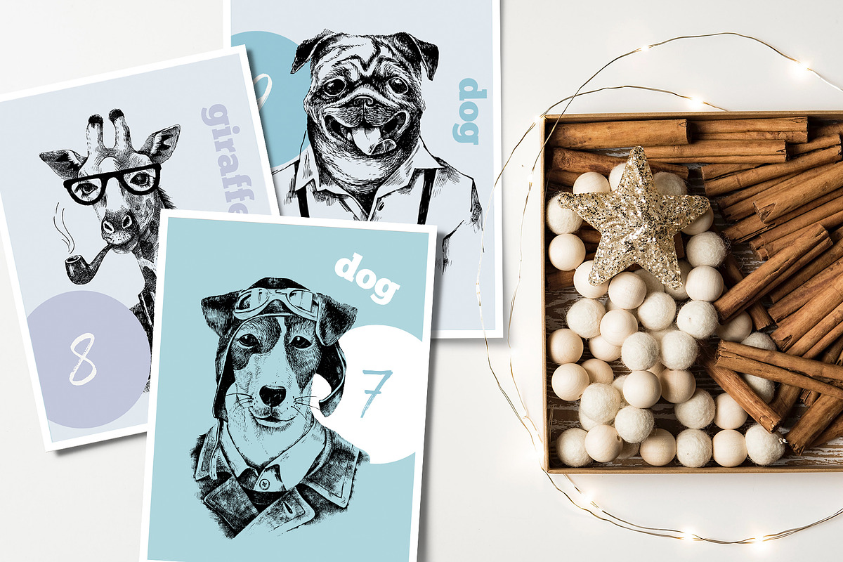 Printable advent calendar, a Poster Template by handsketched (Photo 2 of 8)