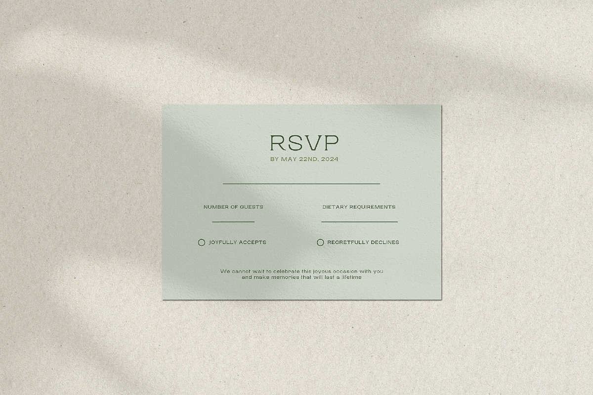 Green Invitation Set Templates, an Invitation Template by Paraná Studio (Photo 6 of 8)