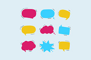 Smashing pack of speech bubbles, an Illustration by My watercolor shop (Thumbnail 11 of 12)