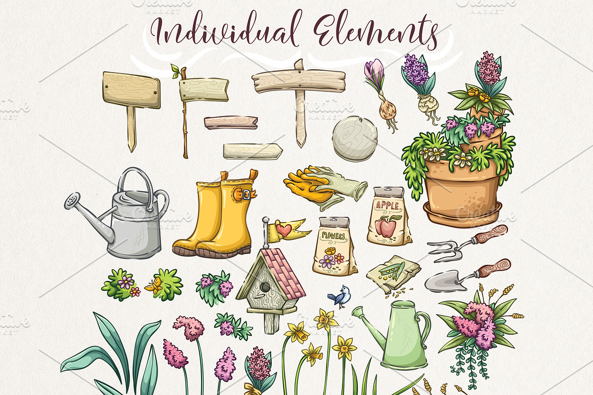 Gardening Stuff Illustrations Set, a Healthcare Illustration by Dreaming_Lucy (Photo 5 of 8)