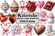 Chocolate & Candy Valentine PNG, an Illustration by Design Market (Thumbnail 1 of 5)
