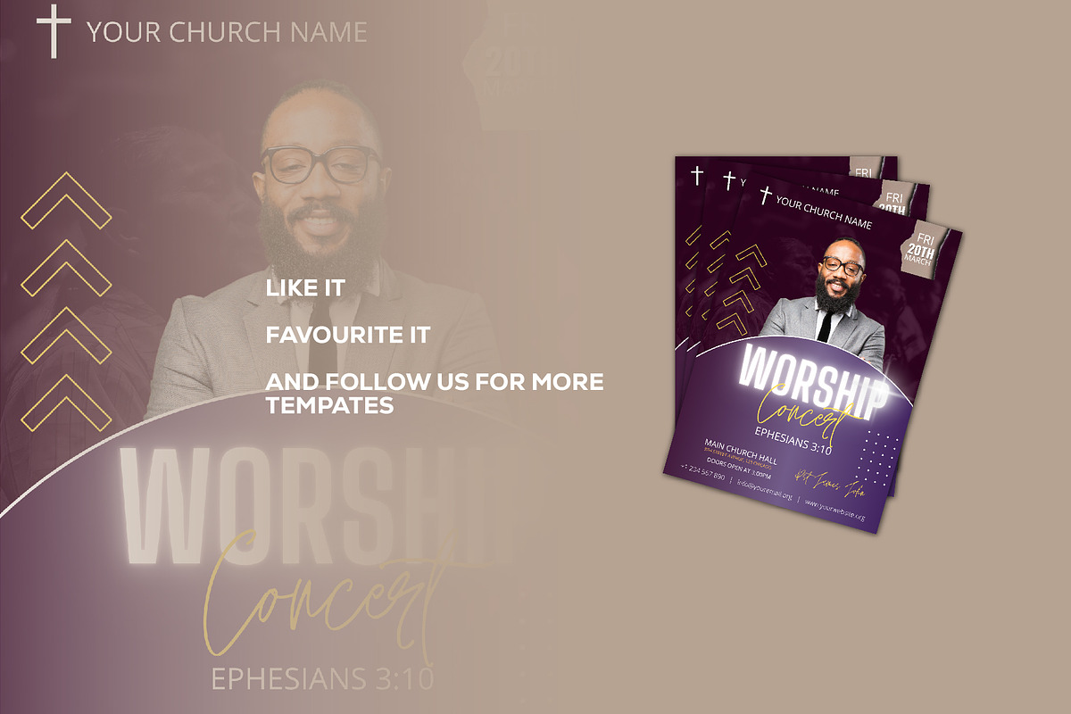 Church Flyer Canva Template, a Social Media Template by Sipi_Graphics (Photo 3 of 3)