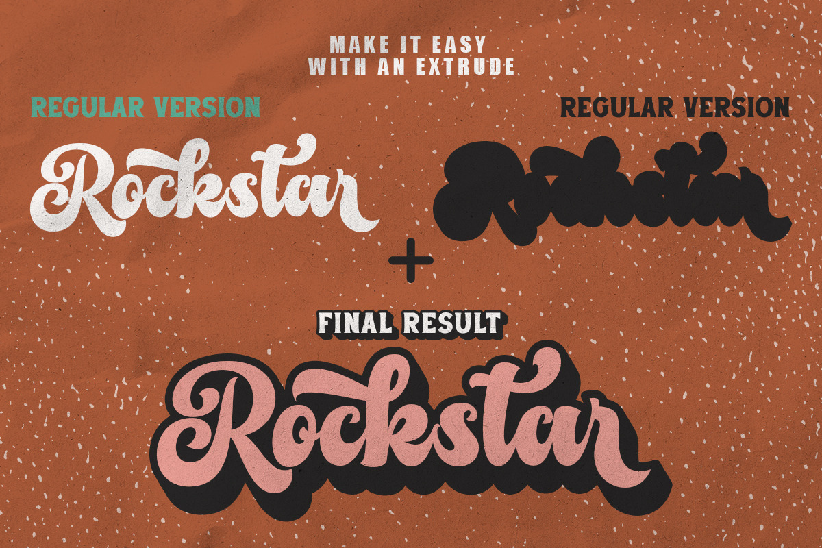 The Sticky Line - Retro Font, a Script Font by Suza Studio (Photo 3 of 11)