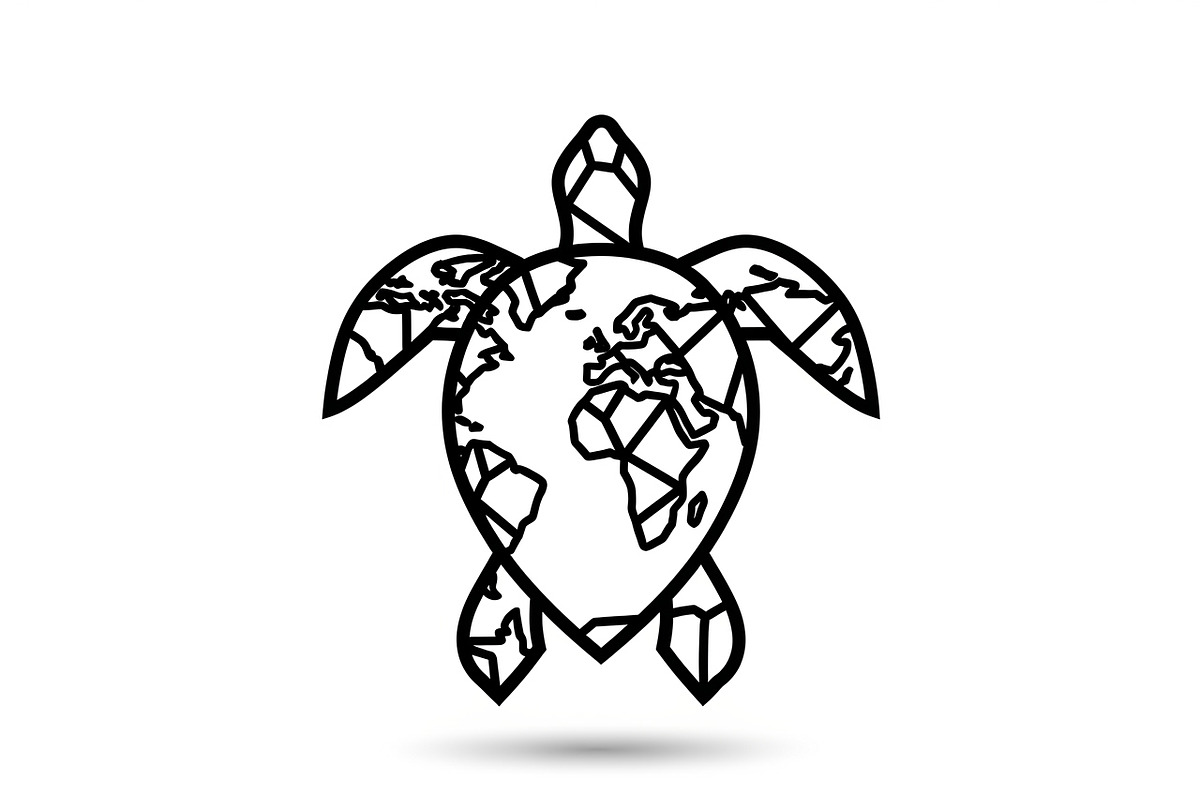 World Map Sea Turtle Bundle, an Illustration by Gaye Art (Photo 13 of 31)