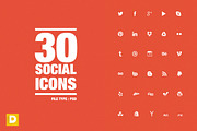 Social Media Icons - PSD, an Icon by DeepDesign (Thumbnail 1 of 2)