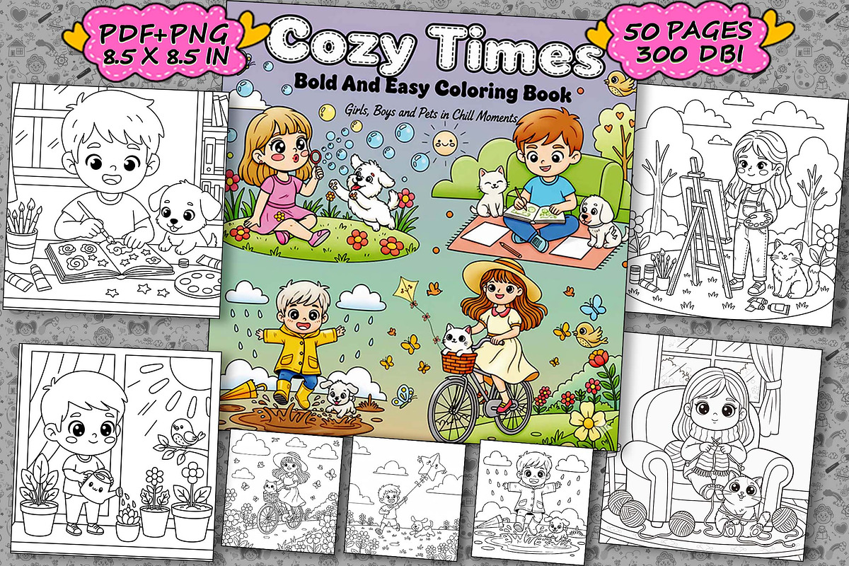 Cozy Times Chill Moments Book pages, an Illustration by one-touch (Photo 1 of 9)