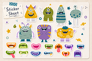 Cute Doodle Monsters, a Seasonal Illustration by Anna Studio (Thumbnail 6 of 11)