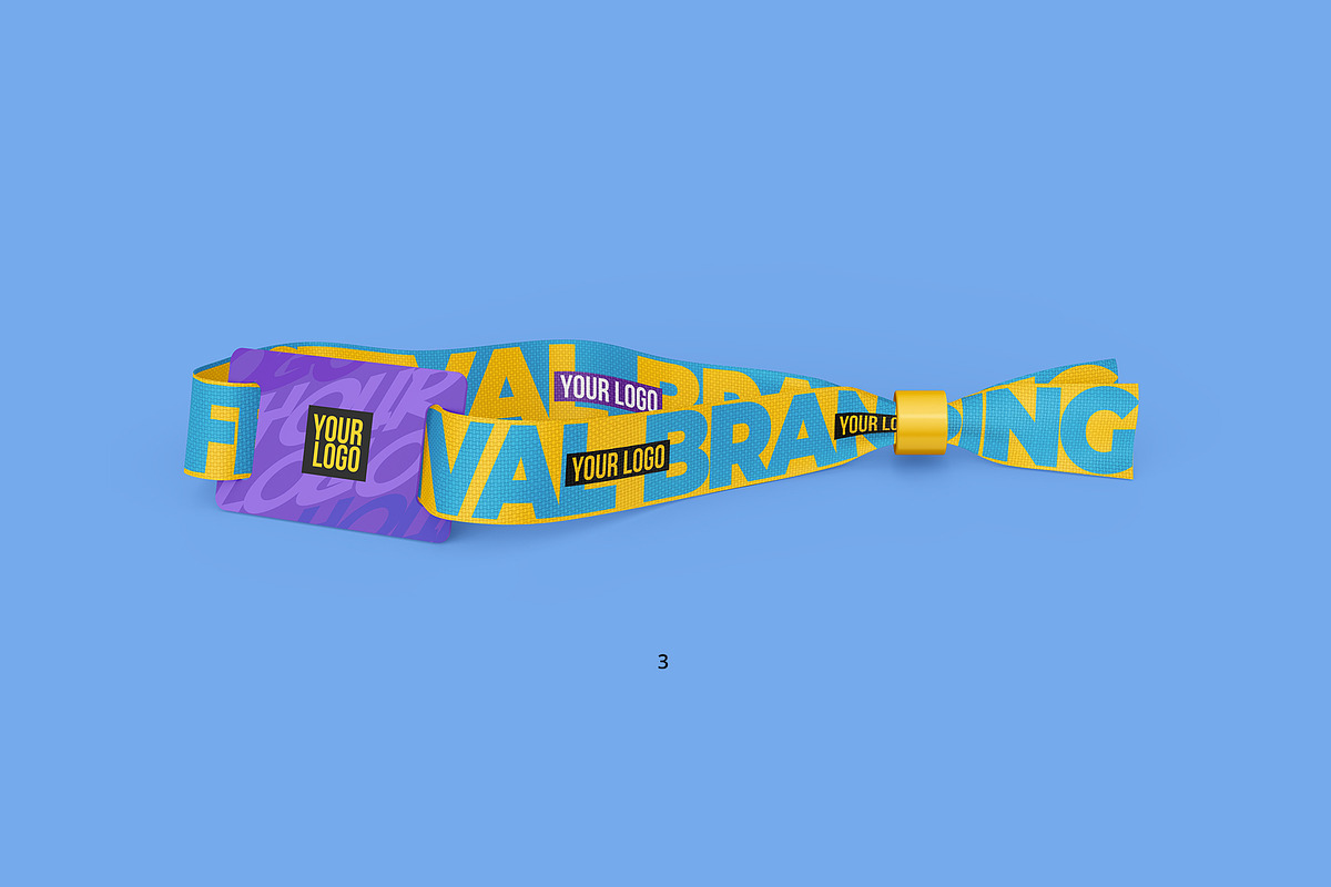 RFID Wristband Mockup 350x15mm 3 PSD, an Apparel Mockup by easymock (Photo 9 of 9)