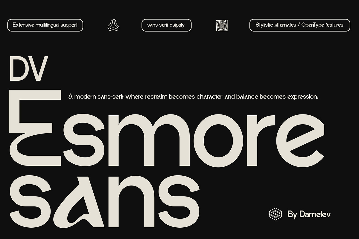 DV Emore, a Sans Serif Font by Damelev (Photo 1 of 13)