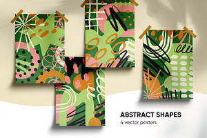Abstract shapes posters, cards set, a Decorative Illustration by Good Studio