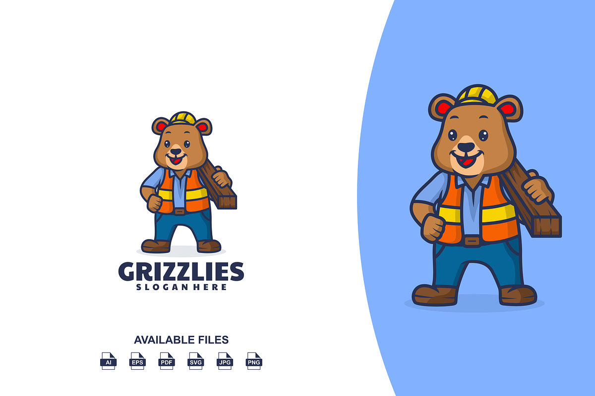 Bear Builder Logo, a Design Template by artchiles_design