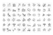 City Park Icons Set, an Outline Icon by Tettygreen (Thumbnail 1 of 2)
