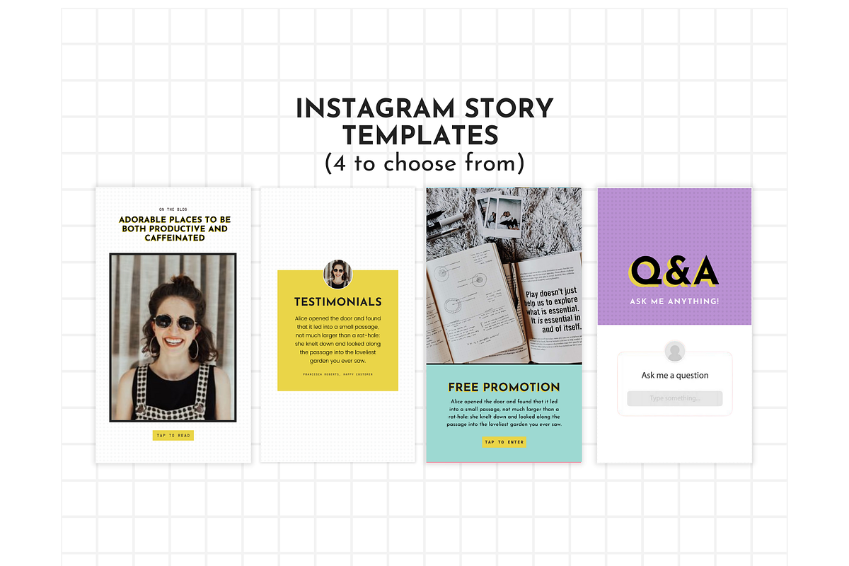 Instagram Template Yellow Canva, a Social Media Template by ltsdesigns (Photo 3 of 4)