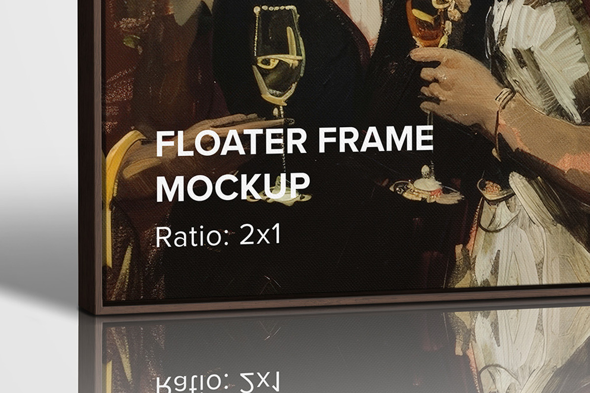 Standing Floater Frame Mockup R-2x1, a Household Mockup by Mockups by Carlos Viloria (Photo 3 of 5)