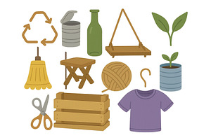 Creative crafting materials, an Illustration by ZinetroN