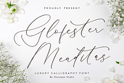 Glofester Menditas Luxury Font, a Script Font by Storytype Studio (Thumbnail 1 of 15)